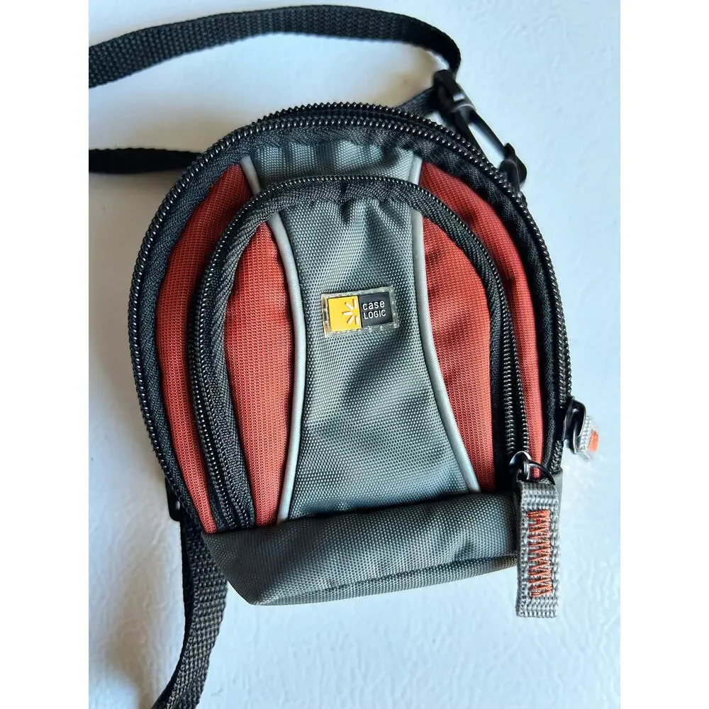 Case Logic Y2K Camera Holder /Purse Mini Backpack Crossbody Bag 3 Pocket, Orange